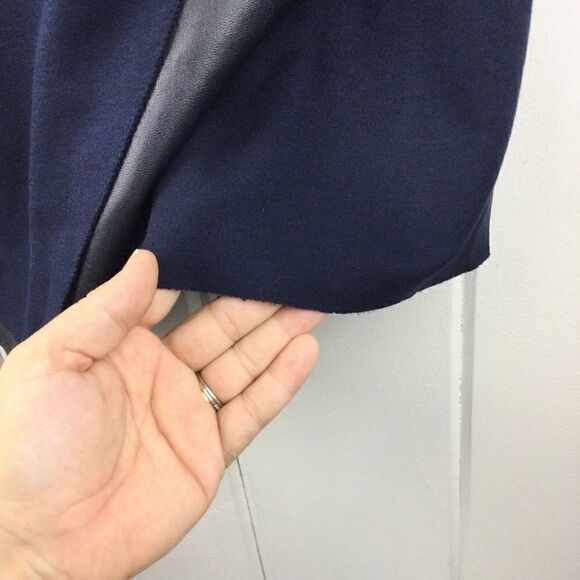 Bailey 44 Meryl Navy Faux Leather Wrap Skirt - M - Picture 9 of 14